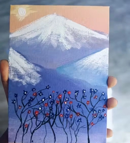 Mountain landscape on Artixtra canvas